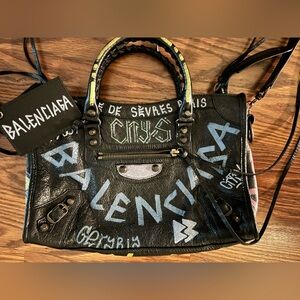 Balenciaga Graffiti Small City Bag